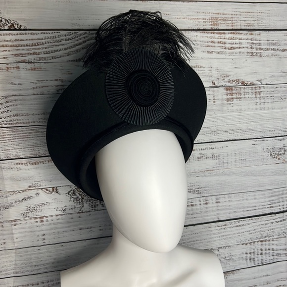Ostrich Feather Wool Hat - Picture 3 of 15